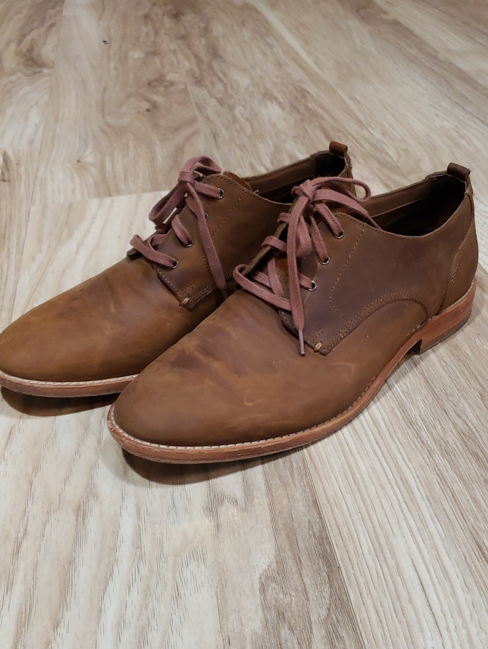 Cole Haan Brown Leather Derby Oxford Men 10 Classic Lace Up Preppy Office